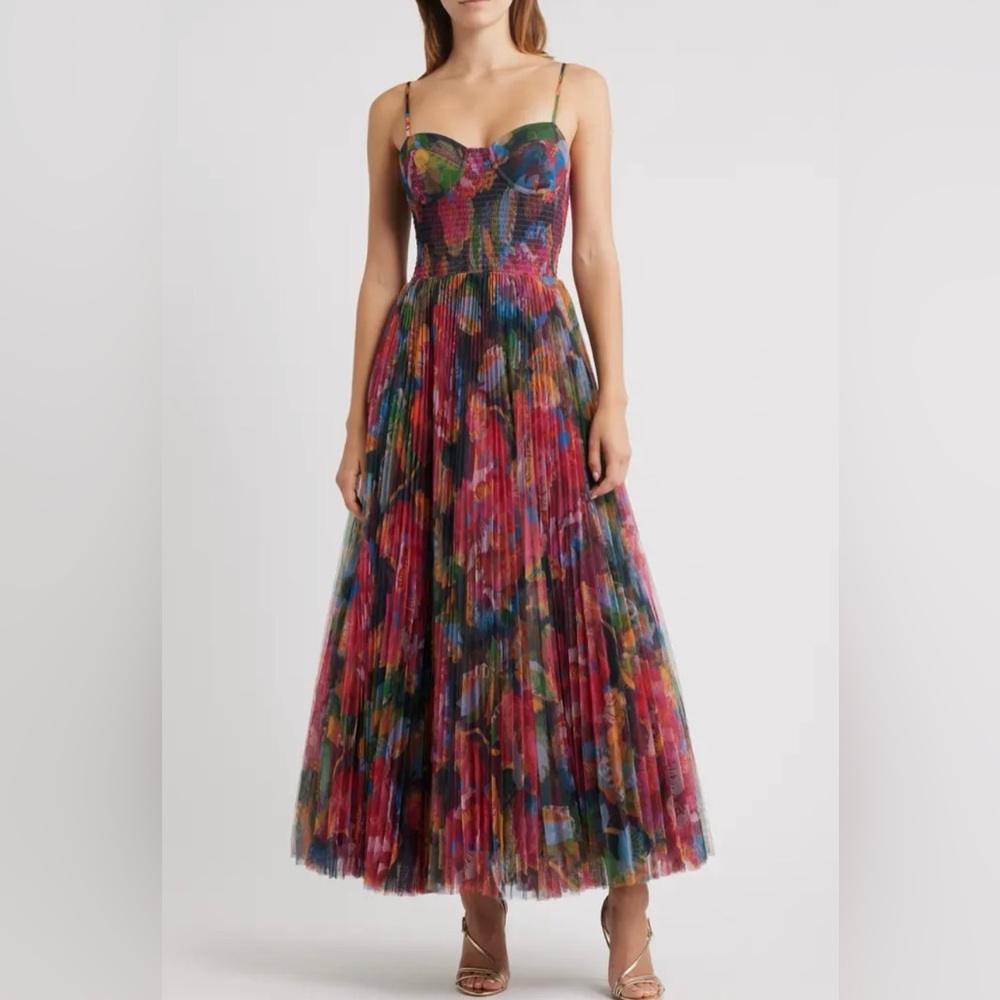 NWT Hutch Multicolor Pleated Maxi Dress